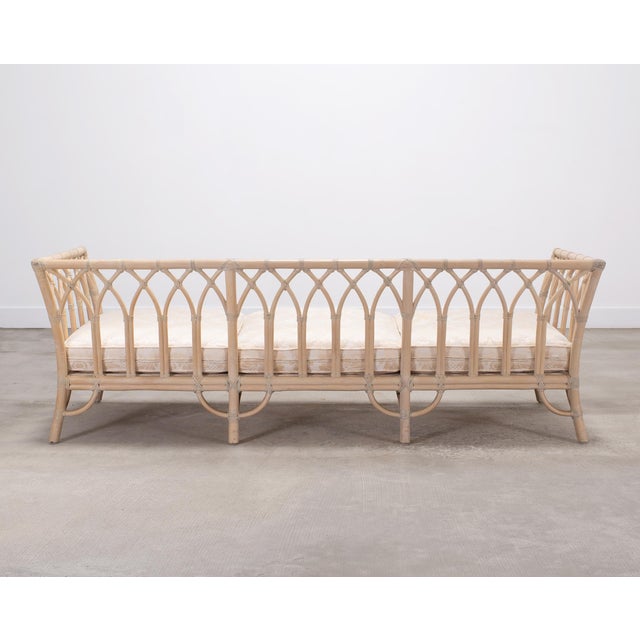 Pair of McGuire Organic Modern Rattan Cathedral Sofas 7 Ft 9 Ft For Sale - Image 12 of 18