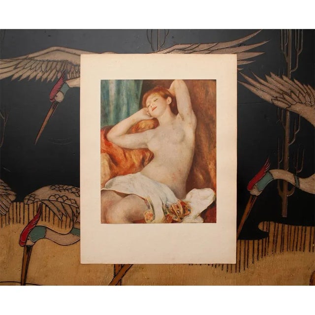 1940s 1940s After Auguste Renoir "Sleeping Bather", First Edition Swiss Full-Color Print For Sale - Image 5 of 8