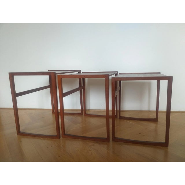 1960s Teak Nesting Tables, Denmark, 1960s, Set of 3 For Sale - Image 5 of 10