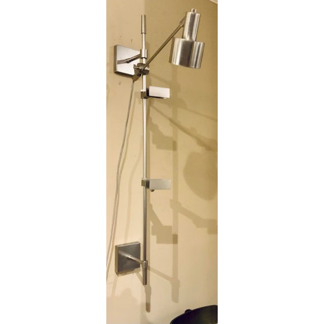 Stylish Arteriors Modern Satin Nickel Art Aja Wall Sconce, picture is an example and not included, showroom floor sample...