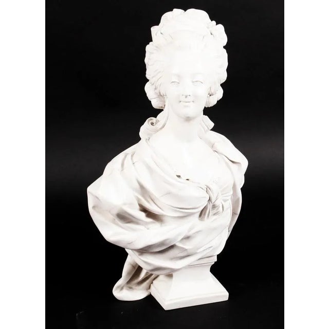 This is a beautifully sculpted composite marble bust of Marie Antoinette, late 20th century in date. This attractive...