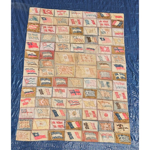 The tobacco flag quilt is made from 86 tobacco flannels, also known as felts, which were inserted by tobacco manufacturers...