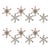 2020s Jeweled Tinsel Snowflake Ornament (Set of 12) For Sale - Image 5 of 5