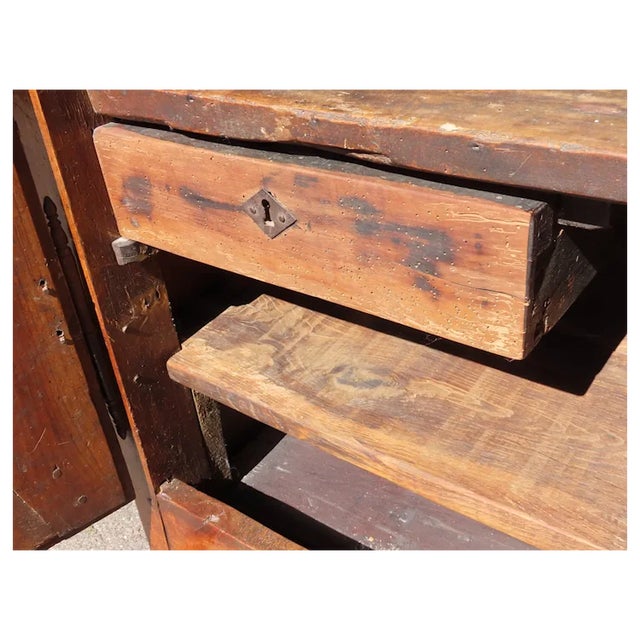 Early 19th Century Early 19th Century French Provincial Petite Armoire Great Patina For Sale - Image 5 of 12