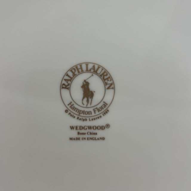 English 1990s Wedgwood Ralph Lauren Hampton Floral Platter For Sale - Image 3 of 3