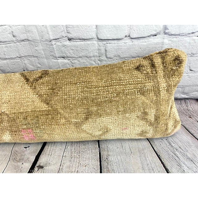 Turkish 12 x 46 Lumbar Rug Pillow Turkish Tapestries Turkish Pillow Cushion Cover For Sale - Image 3 of 7