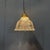 Asteroid Pressed Glass Holophane Pendant Lamp with Brass Fixture, 1920s For Sale - Image 3 of 18