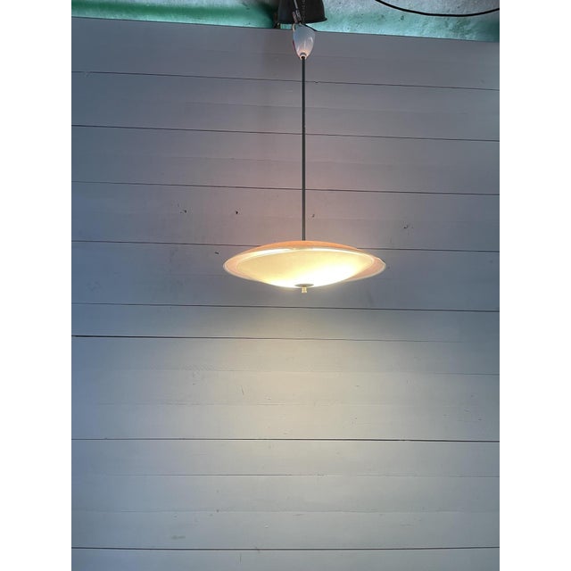 Space Age UFO Glass Ceiling Lamp attributed to Umage for Astaria, 1970s For Sale - Image 4 of 6