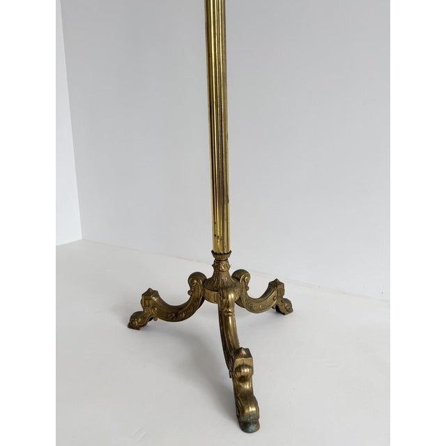 Vintage Brass Hall Stand with Rotating Crown and Lower Hook Ring, 1960s For Sale - Image 17 of 18