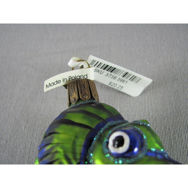 Metal 2002 Neiman Marcus Blown Glass Seahorse Christmas Ornament For Sale - Image 7 of 8