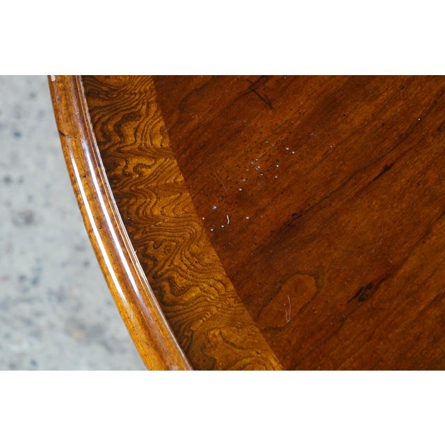 Brown Ethan Allen American Empire Matchbook Cherry Extendable Neoclassic Dining Table For Sale - Image 8 of 18