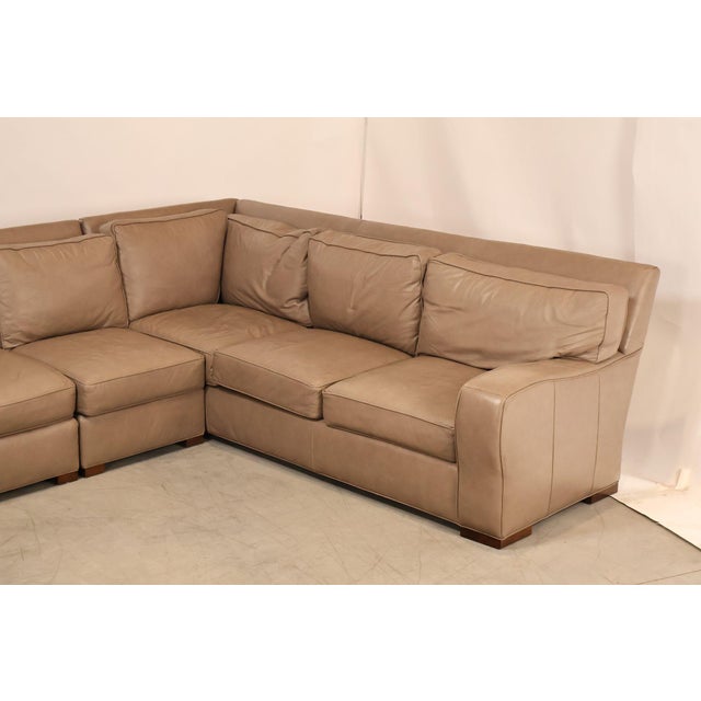 Century Furniture Leather Sectional Sofa For Sale - Image 12 of 18