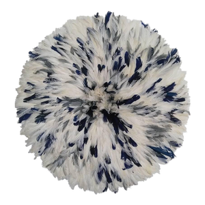 Juju Hat Speckled White Gray and Navy Blue of 27" - 70 Cm