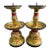 Pair of Tall Vintage Yellow Cloisonné Enamel Altar Candlesticks For Sale