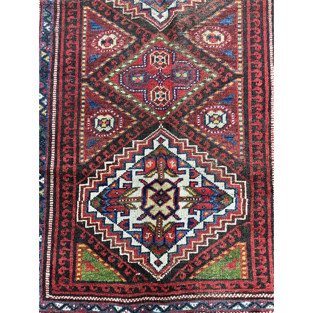 Green Antique Kurdish Runner, C-1900 For Sale - Image 8 of 12