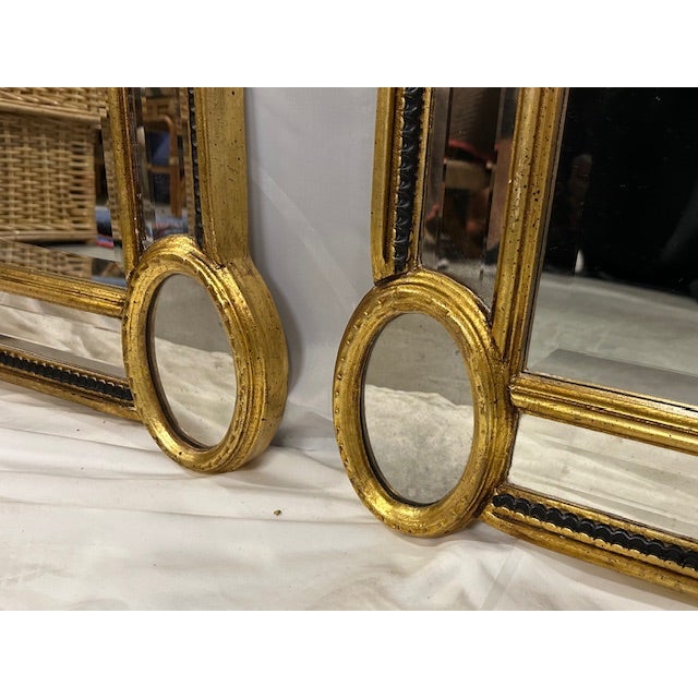 Louis XVI Style Gold Gilt Mirrors by LaBarge, a Pair For Sale - Image 10 of 12
