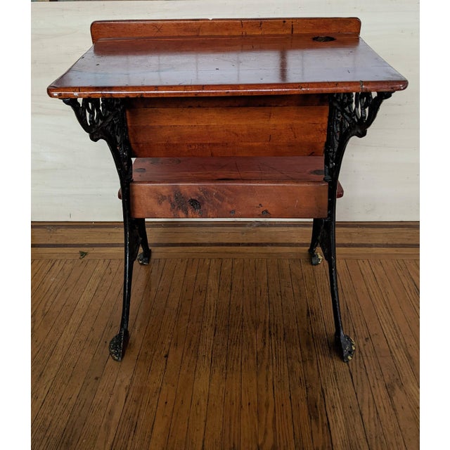Antique Wood and Cast Iron School Desk Chairish
