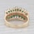 Metal 1.68ctw Emerald Diamond 14k Yellow Gold Pyramid Ring Size 6.75 For Sale - Image 7 of 8