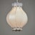 Organic shaped plastic pendant from the 1980s. The plastic and metal surfaces of the lamp have scratches and wear in...