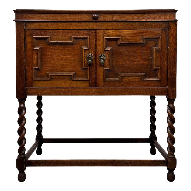 20th Century Jacobean Oak Cupboard For Sale