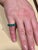 Green 35 Pointer Each 4.5 Carat Emerald Anniversary Eternity Band / Ring in Platinum For Sale - Image 8 of 8
