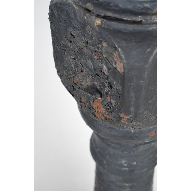 Metal Pair of Antique Victorian 47.5 In. Cast Iron Newel Posts For Sale - Image 7 of 14