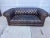 Textile Chesterfield Leather Sofa, Vintage Upholstery, Patina Finish, 1985 For Sale - Image 7 of 17