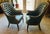 1990s Pair of Hancock & Moore Classic Tufted Leather Bergere Chairs For Sale - Image 5 of 11