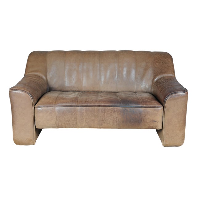 Vintage DS44 Two-Seater Buffalo Leather Sofa from de Sede, 1970s For Sale
