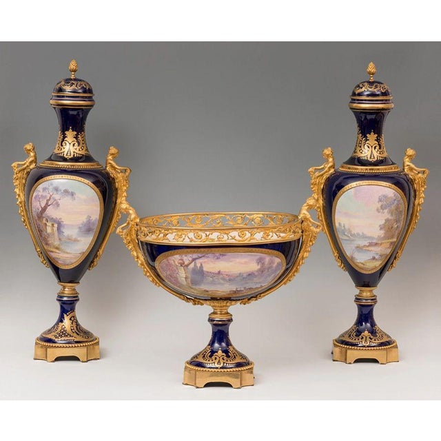 Unique porcelain set made at the sevres porcelain manufactory (manufacture nationale de sèvres) in the first half of the...