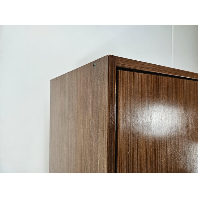 Wood Mid-Century Veneered Wardrobe with Two Doors, 1960 For Sale - Image 7 of 18