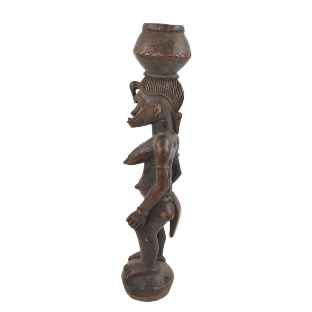 Early 20th Century Early 20th Century Senufo Bowl Bearer Figure Côte d'Ivoire For Sale - Image 5 of 8