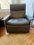 Dieter Rams 1960s Vitsoe 620 High-Back Swivel Chair and Ottoman in Dark Olive Leather For Sale - Image 4 of 11