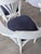 Vintage White Bentwood Dining Chairs with Blue Fabric Seats, 1970s, Set of 4 For Sale - Image 12 of 18