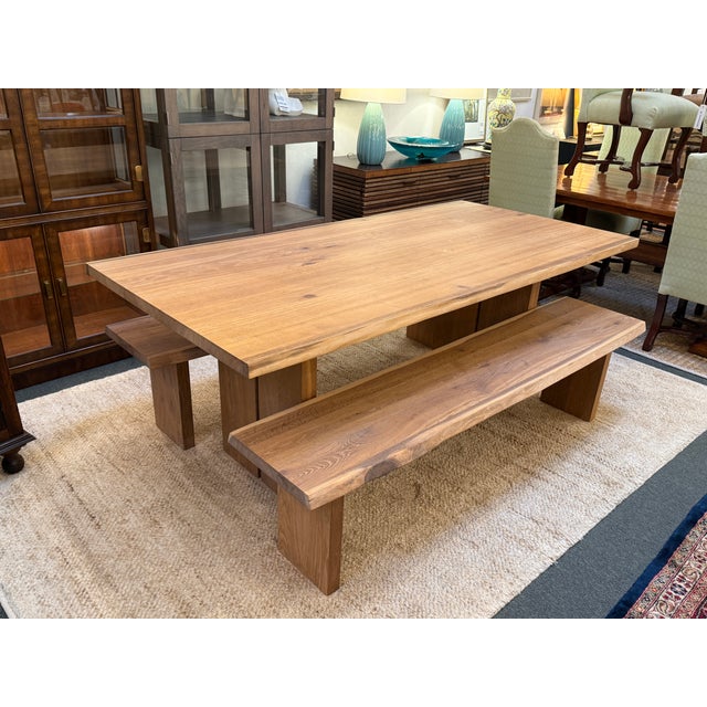 Crate & Barrel Dakota Table and Benches, Set of Three For Sale In San Francisco - Image 6 of 17