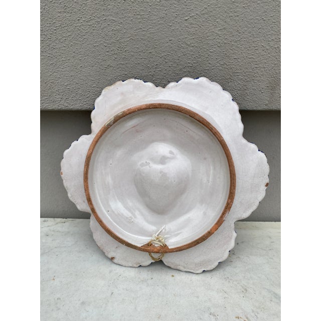 Late 19th Century 19th Century French Faience Breton Oyster Plate Malicorne For Sale - Image 5 of 6