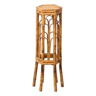 Late 19th Century Burnt Bamboo Stand For Sale