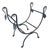 Hand Forged Iron Log Holder (51cm) Antique Copper Leaf Design Firewood Rack For Sale