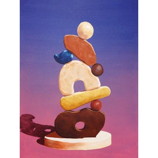 2026, Kinetic Sculpture of Terra Cota Totem, Acrylic Paint on Canvas, Organic Modern Shapes on Earth Tones by Ryan Rivadeneyra For Sale