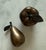 Vintage Mid Century Apple and Pear Bronze Sculptures For Sale - Image 4 of 9