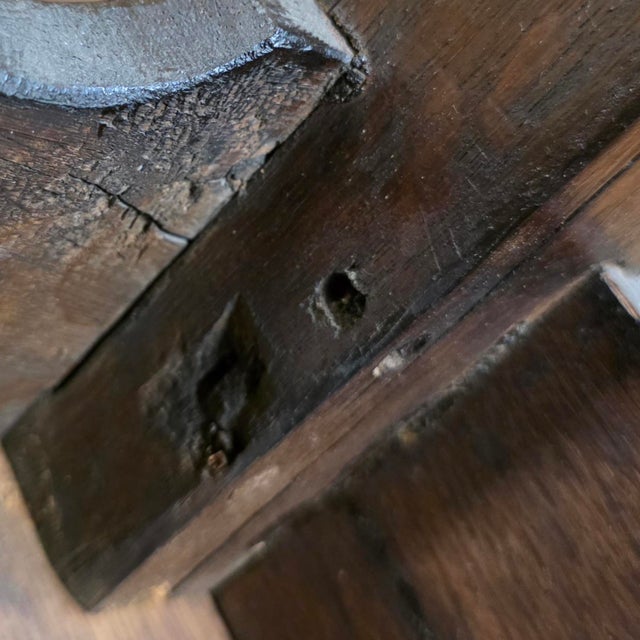 Late 17th Century English Oak Side Table With Spiral-Turned Legs and Scalloped Frieze, Circa 1680–1700 For Sale - Image 9 of 18