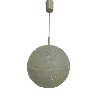 Vintage Hanging Lamp with Round Plastic Globe﻿, 1960s For Sale