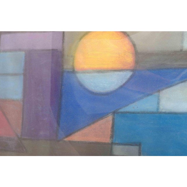 Modern Scandinavian Artist, Geometric Abstract Composition, 1960s-1970s, Chalk on Board For Sale - Image 3 of 5