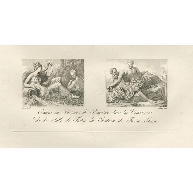 Louis-Pierre Baltard, Nude Primaticcio Fontainebleau Fresco, 1803, Engravings, Set of 2 For Sale - Image 6 of 11
