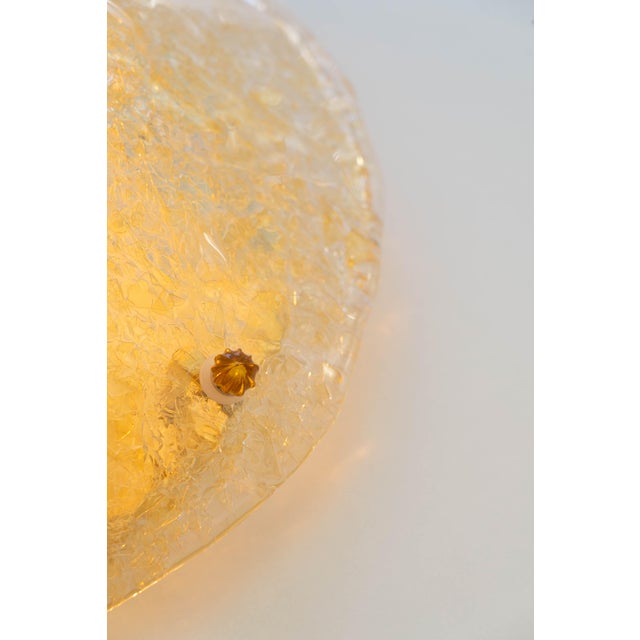 Murano Glass Flush Mount with Brass Base from Sylcom Lighting, Venice, Italy, 1990s For Sale - Image 13 of 14