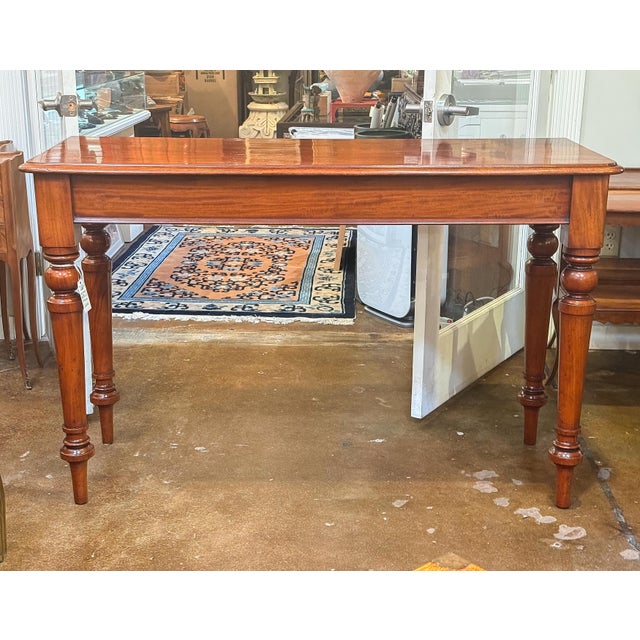 Chestnut English Console Serving or Hall Table of Mahogany For Sale - Image 8 of 9