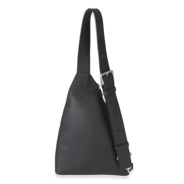Louis Vuitton Black LV Touch Calfskin Delta Slingbag For Sale - Image 4 of 8