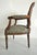 Vintage French Louis XVI Style Carved Walnut Fireside Arm Chair Fauteuil For Sale - Image 9 of 11