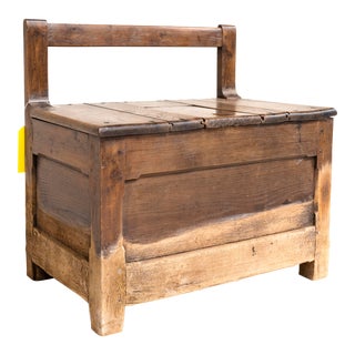 Small French 19th C. Salt Storage Bench For Sale