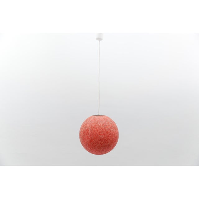 Red Acrylic Granulate Pendant Lamp, 1960s For Sale - Image 12 of 12